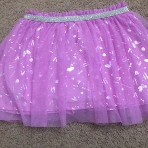 Girls size 7 skort skirt purple and silver